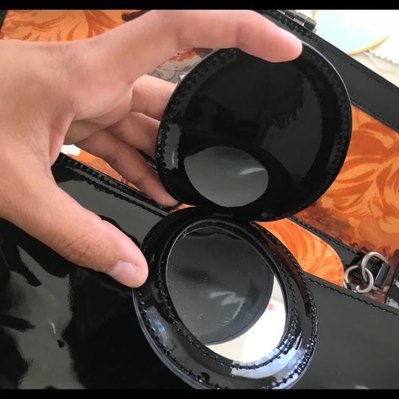 NWOT Tracy Reese Clutch Black Patent Leather - Picture 5 of 7